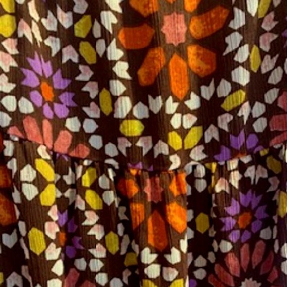 Linea Louis Dell'Olio Floral 2 Piece Skirt Set: Blouse & Pull-On Skirt w/ Belt L - Picture 7 of 8